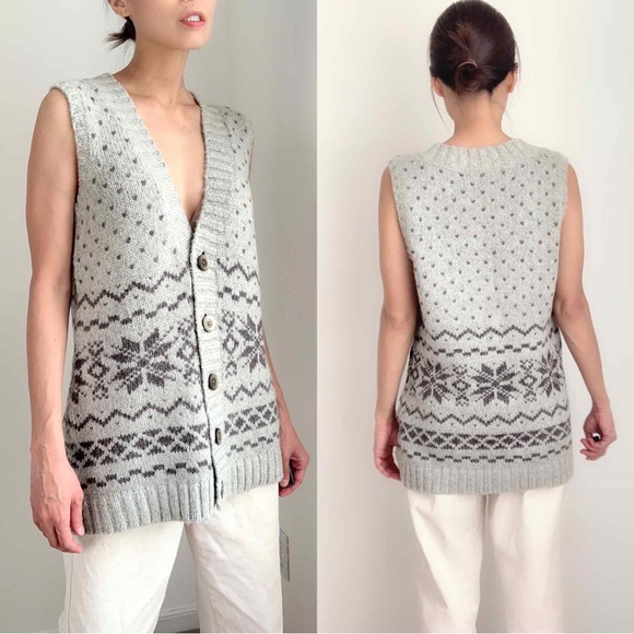 J.JILL FAIR ISLE SWEATER VEST - Picture 2 of 4